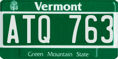 VT license plate ATQ763