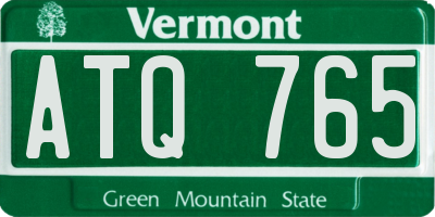 VT license plate ATQ765