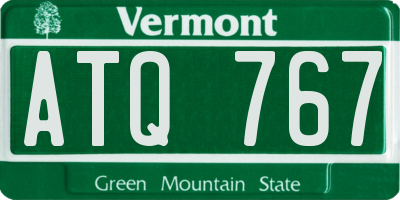 VT license plate ATQ767