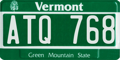 VT license plate ATQ768