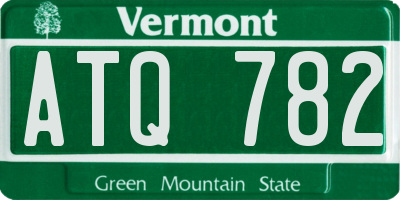 VT license plate ATQ782