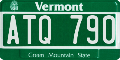 VT license plate ATQ790