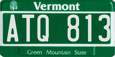VT license plate ATQ813