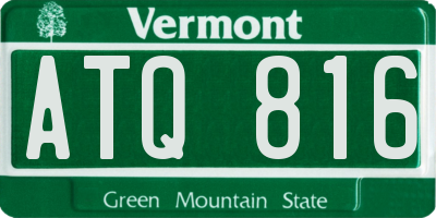 VT license plate ATQ816