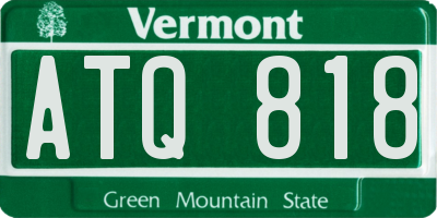 VT license plate ATQ818