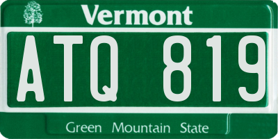 VT license plate ATQ819