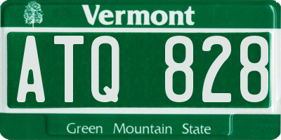 VT license plate ATQ828