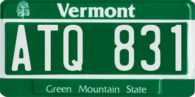 VT license plate ATQ831