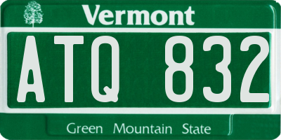 VT license plate ATQ832