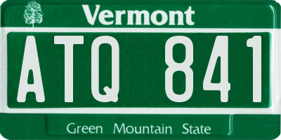 VT license plate ATQ841
