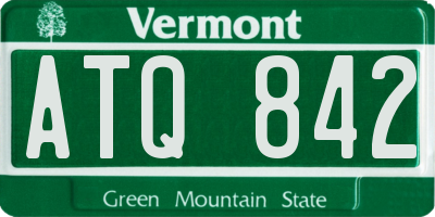 VT license plate ATQ842