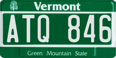VT license plate ATQ846
