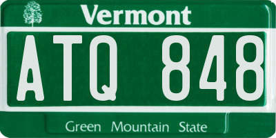 VT license plate ATQ848