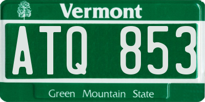 VT license plate ATQ853