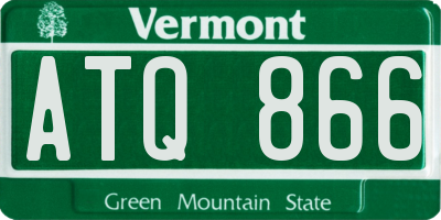 VT license plate ATQ866