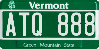 VT license plate ATQ888