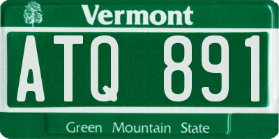VT license plate ATQ891