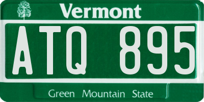 VT license plate ATQ895