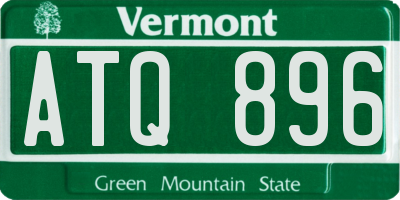 VT license plate ATQ896