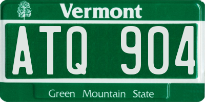 VT license plate ATQ904