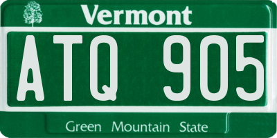 VT license plate ATQ905