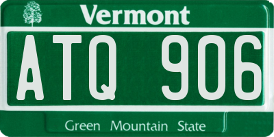 VT license plate ATQ906