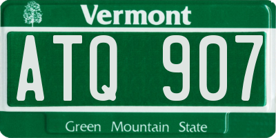 VT license plate ATQ907