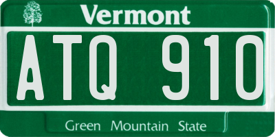 VT license plate ATQ910