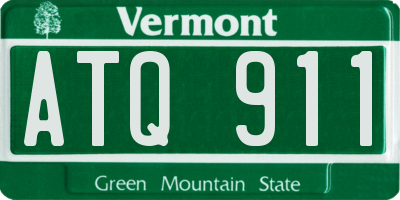 VT license plate ATQ911