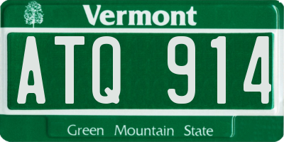 VT license plate ATQ914