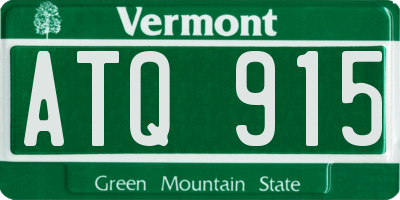 VT license plate ATQ915