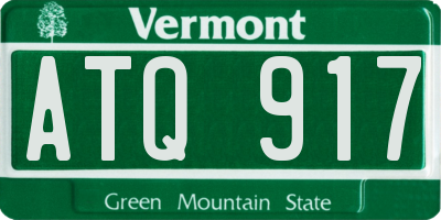 VT license plate ATQ917