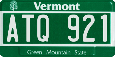 VT license plate ATQ921