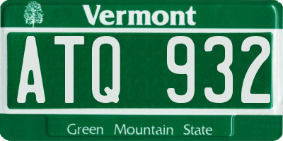 VT license plate ATQ932