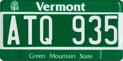 VT license plate ATQ935