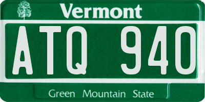 VT license plate ATQ940