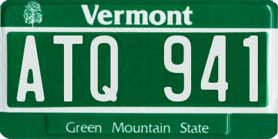 VT license plate ATQ941