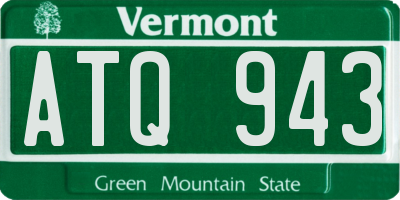 VT license plate ATQ943