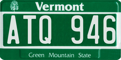 VT license plate ATQ946