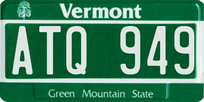 VT license plate ATQ949