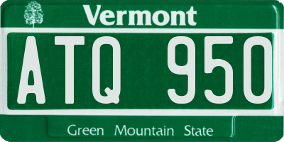 VT license plate ATQ950