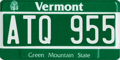 VT license plate ATQ955