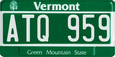 VT license plate ATQ959
