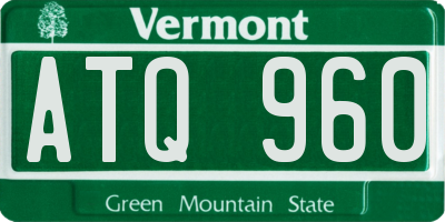 VT license plate ATQ960