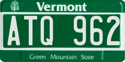 VT license plate ATQ962
