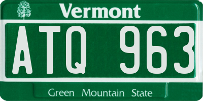 VT license plate ATQ963