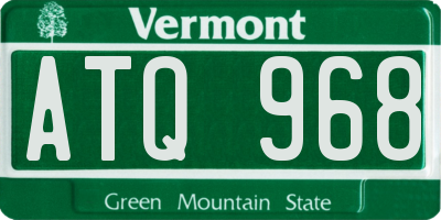 VT license plate ATQ968