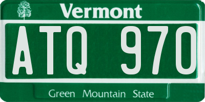 VT license plate ATQ970