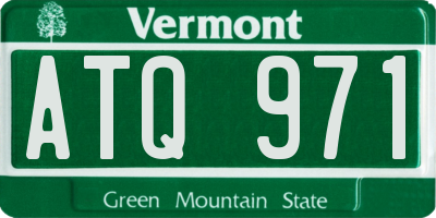 VT license plate ATQ971