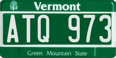 VT license plate ATQ973
